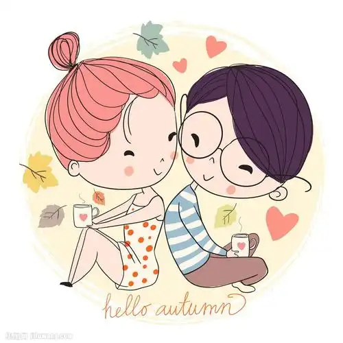 秋季情侣皮肤动画矢量素材下载(图片id:726987)_-卡通形象-矢量素材