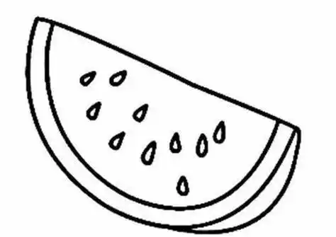 西瓜简笔画图片 西瓜简笔画图片带颜色