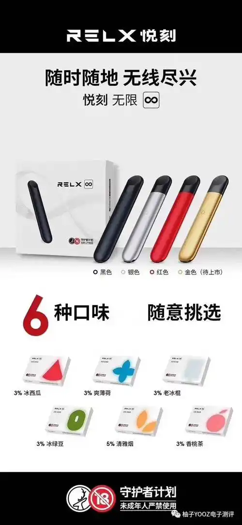 悦刻relx4代无限电子烟产品图与使用功能,悦刻四代烟弹口味推荐