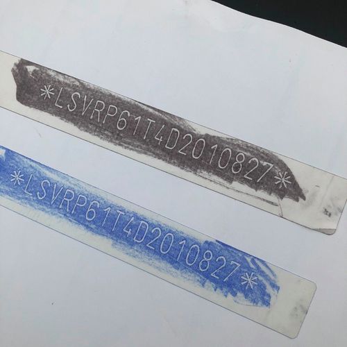 全白条车架拓印膜发动机 拓号纸 拓印纸 拓号条 拓印条 车管所专用