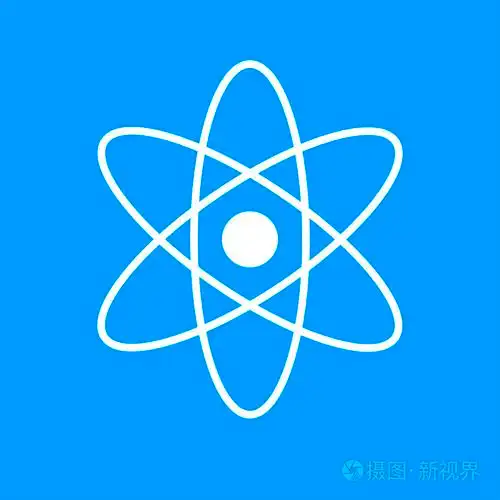 抽象的物理科学模型图标矢量图