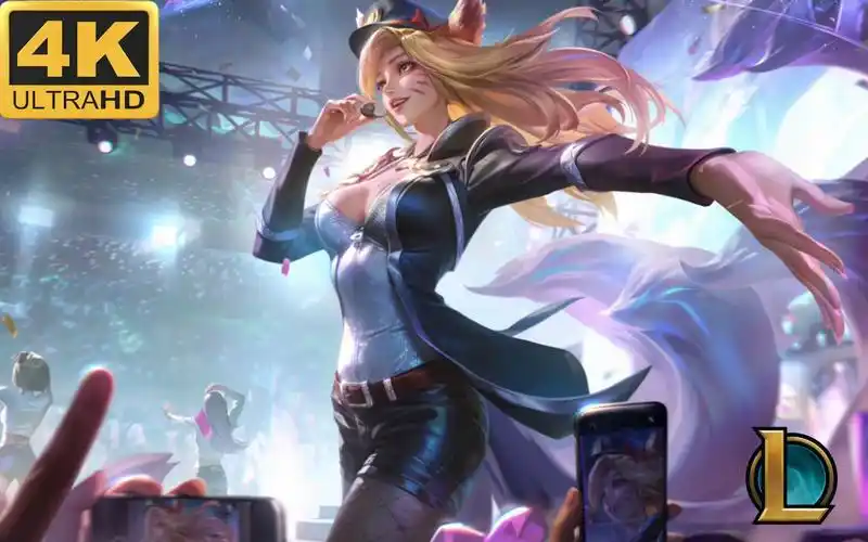 【英雄联盟】偶像歌手 皇室鸢尾-阿狸 4k动态壁纸-咲の方-默认收藏夹