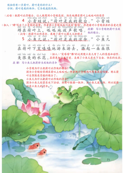 一年级语文下册第6单元第13课荷叶圆圆