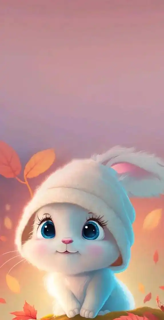 可爱兔子动态壁纸  - 冷暖自知 - 抖音