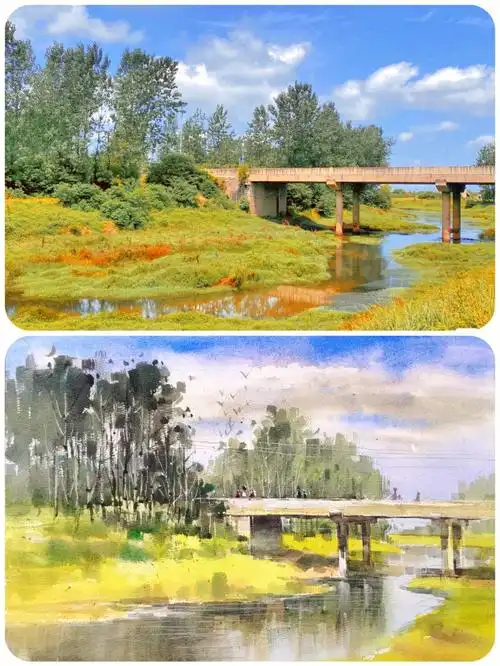 桥如何画附步骤图素材