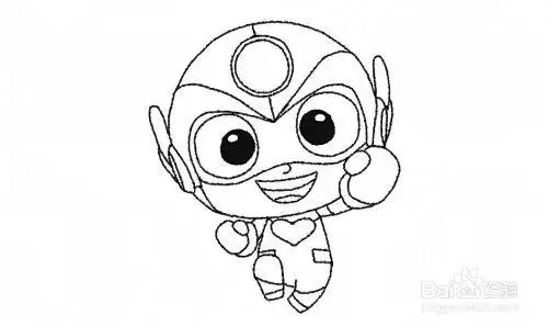 开心超人玩具怎么画