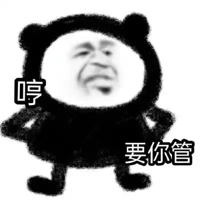 哼要你管 - 沙雕熊猫头表情包_斗图表情