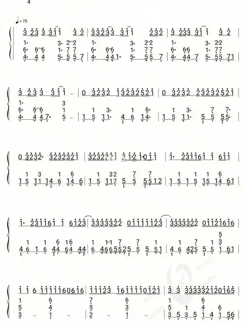 61姐姐真漂亮  简谱数字谱