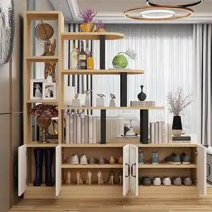 隔墙柜子客厅实木装饰图片