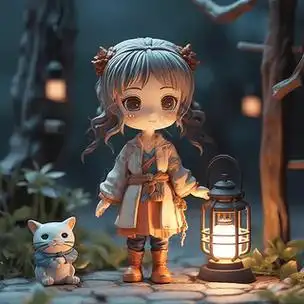 可爱古装优雅国潮中国风卡通女孩人物形象