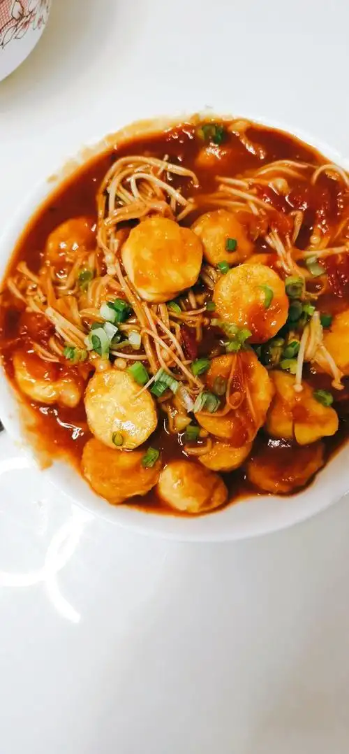 54艳儿姐做的金针菇烧日本豆腐