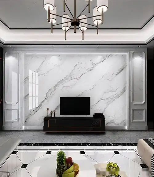 时尚绚丽的客厅背景墙全屋瓷砖石材背景设计与分享