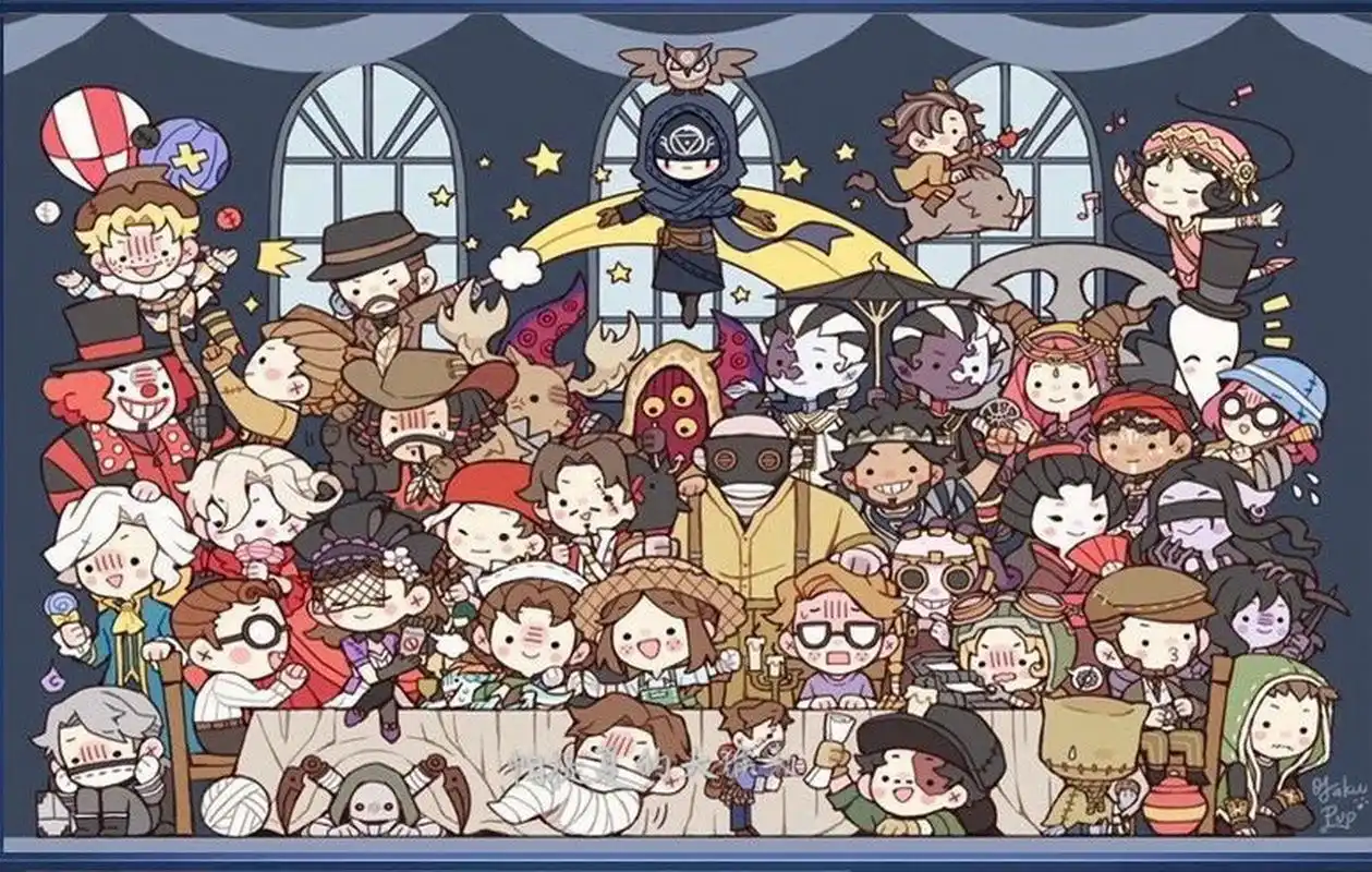 给你们一张第五人格全家福做壁纸哈(嘿嘿)