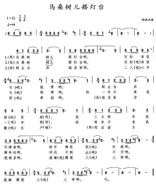 小叶子159记谱相关歌谱:[简谱]马桑树儿搭灯台[简谱]马桑树儿搭灯台