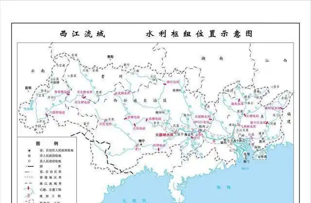 西江流域珠江所有水系当中,最长的最大的是西江,全长2214千米,集水