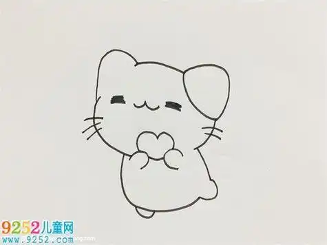 小猫咪简笔画图片_可爱的小猫咪儿童绘画图集 小猫简笔画 - 儿童简笔