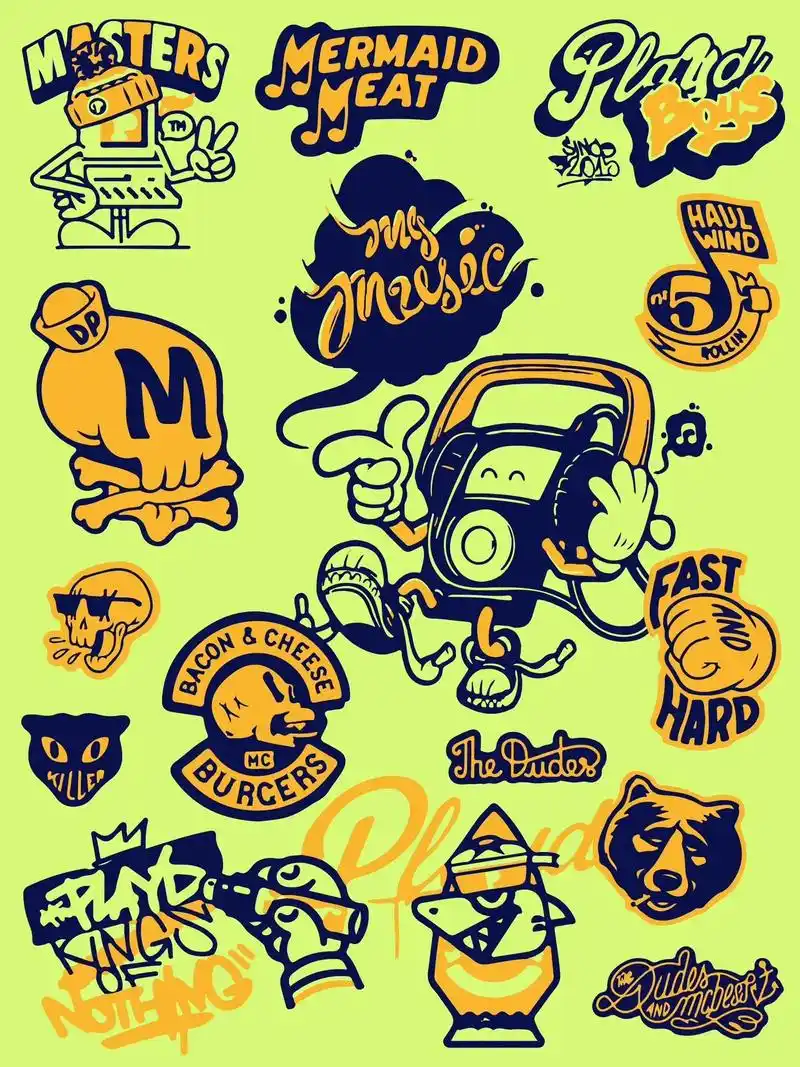 潮流插画美式复古街头涂鸦艺术.#画画 #插画 #潮流 #美式 - 抖音