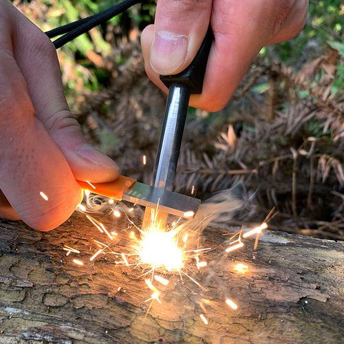 升级白钢打火石打火野外火石防水荒野求生户外装备打火石