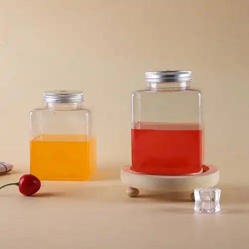 pet方瓶果汁塑料桶瓶子 正方瓶500ml 塑料瓶厂家正品一次性饮料瓶