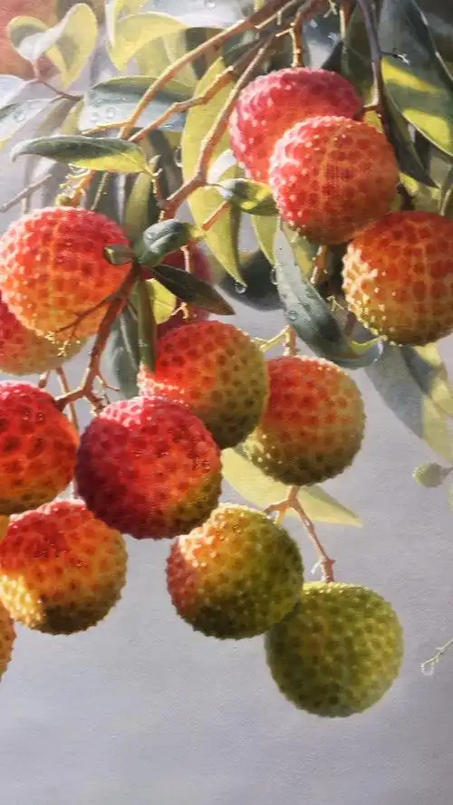 手绘油画#荔枝油画作品