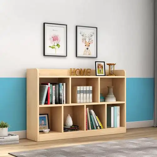 实木书架落地置物架教室学生书柜简约组合矮柜儿童书架