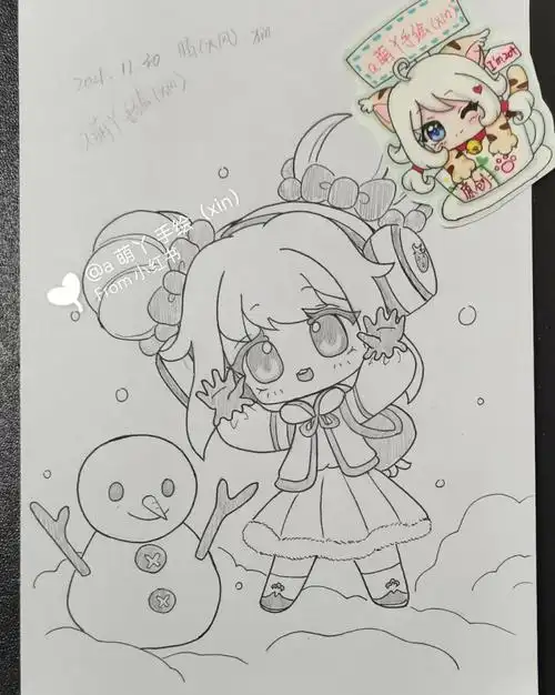 迷你世界贝瑞画画的日常可爱儿童简笔画教程