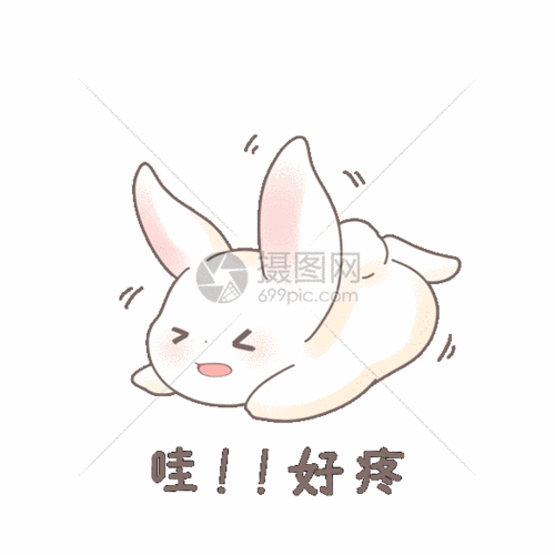 兔兔摔倒表情包gif