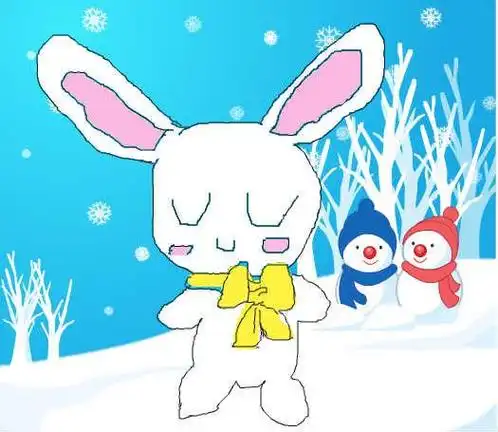 可爱北极兔简笔画