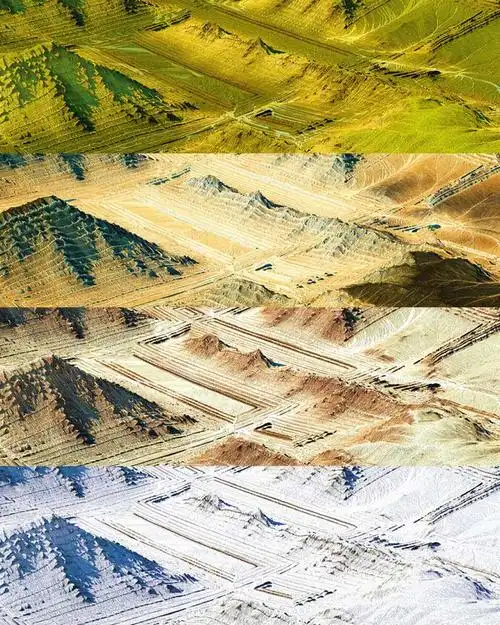 地形地貌山体山谷置换贴图8k含颜色置换法线纹理3dc4d设计素材