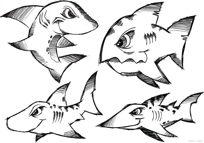 嘿,小伙伴们,想知道怎么画出一只霸气又可爱的鲨鱼吗?