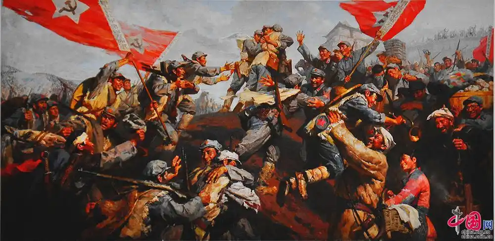 红军长征胜利85周年西昌航天向天图强党旗飘扬