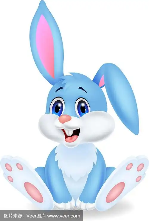 可爱的卡通兔子