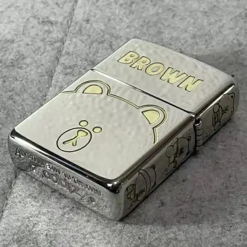 喜欢布朗熊zippo打火机刻字送男友推荐