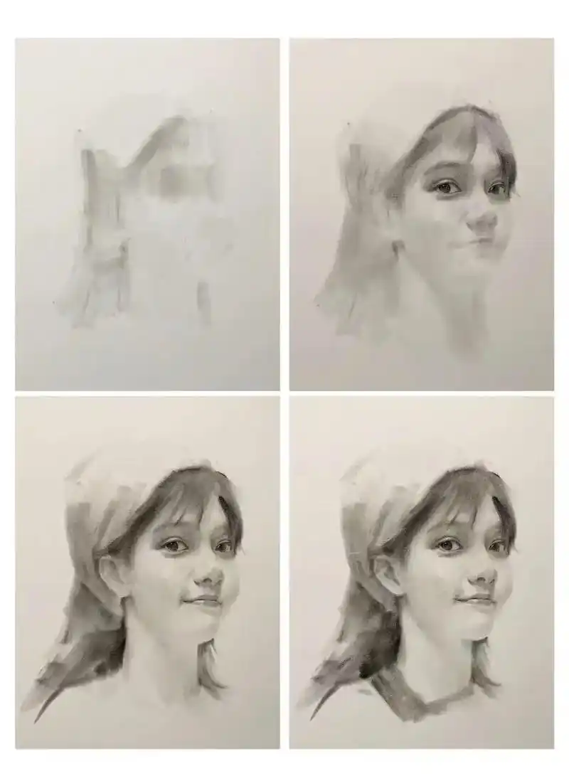 素描人物 | 女孩绘画步骤图详解 #零基础学画画 #一起来画 - 抖音