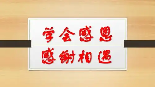 学会感恩感谢相遇.ppt