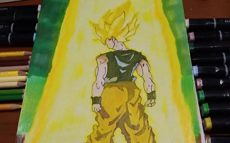 龙珠手绘 背影超赛空