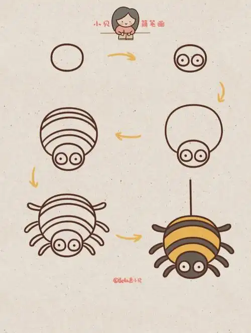 小贝简笔画蜘蛛