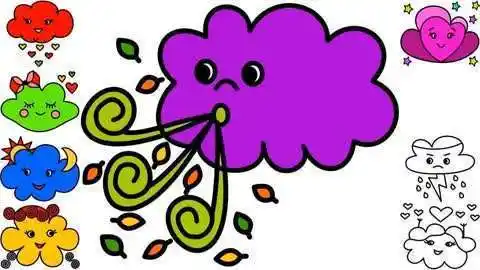 大风简笔画彩色