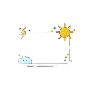 手绘边框手账边框卡通天气花边边框