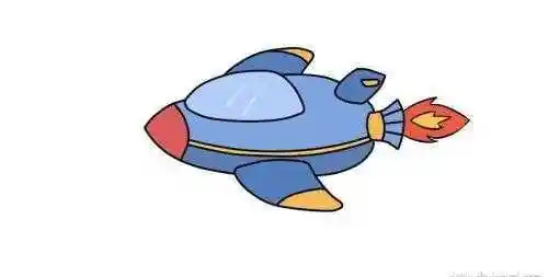 宇宙飞船简笔画儿童画怎么画 彩色涂色宇宙飞船简笔画图片大全