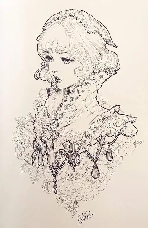 14:08:49arukou , jasmin darnell线稿愤怒的黯灭刀同采自artstation