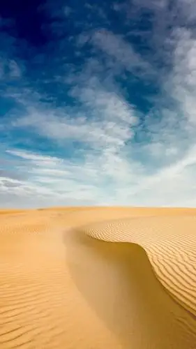 一望无际的沙漠风光,风景-手机壁纸