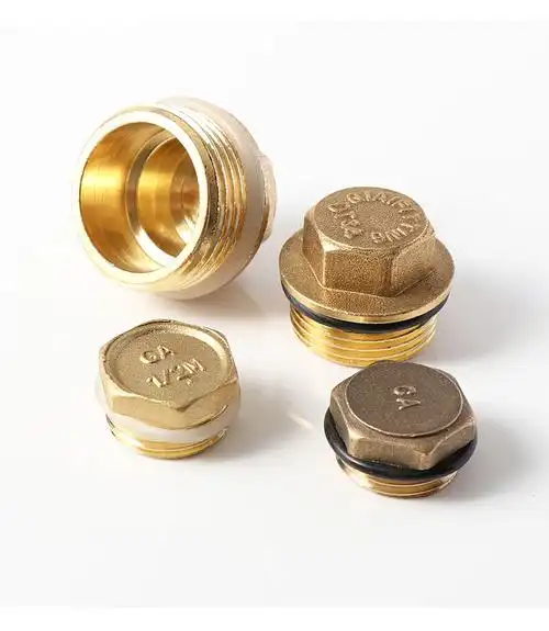 20外丝堵帽6分25管堵闷头丝堵1寸32盖堵水暖配件 铜内六角外丝堵头1分