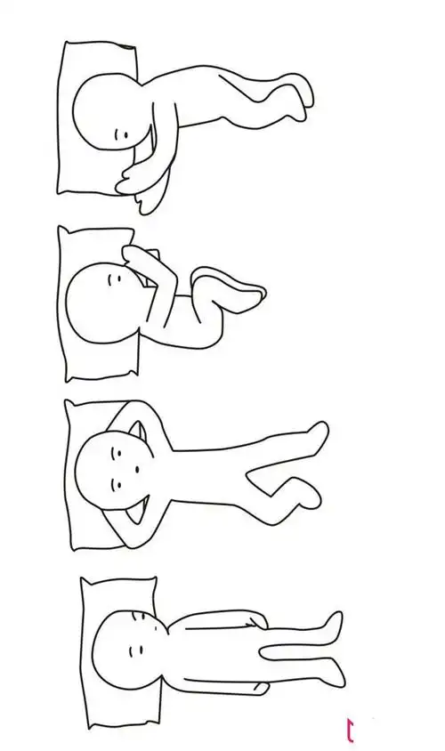 儿童人物简笔画,睡姿简笔画