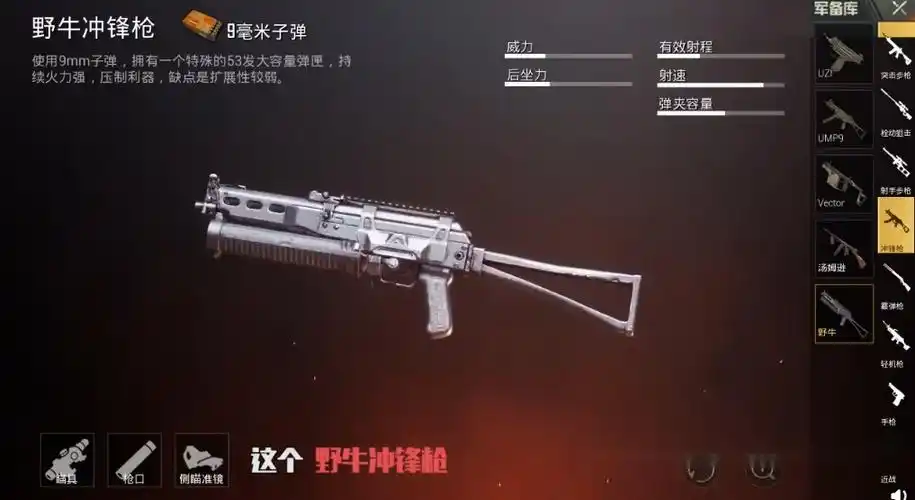 刺激战场:新枪械野牛冲锋枪怎么用?这样搭配加上打法专打莽夫