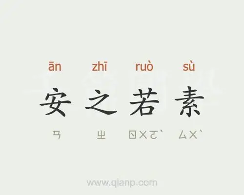 安之若素的意思