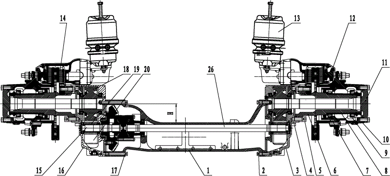 cn201824872u_低地板客车后桥总成有效