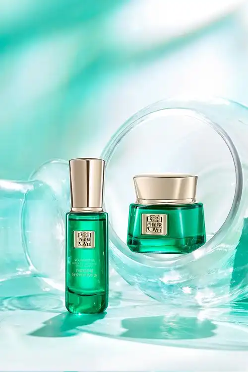 化妆品静物场景摄影白底拍摄精修图-古田路9号-品牌创意/版权保护