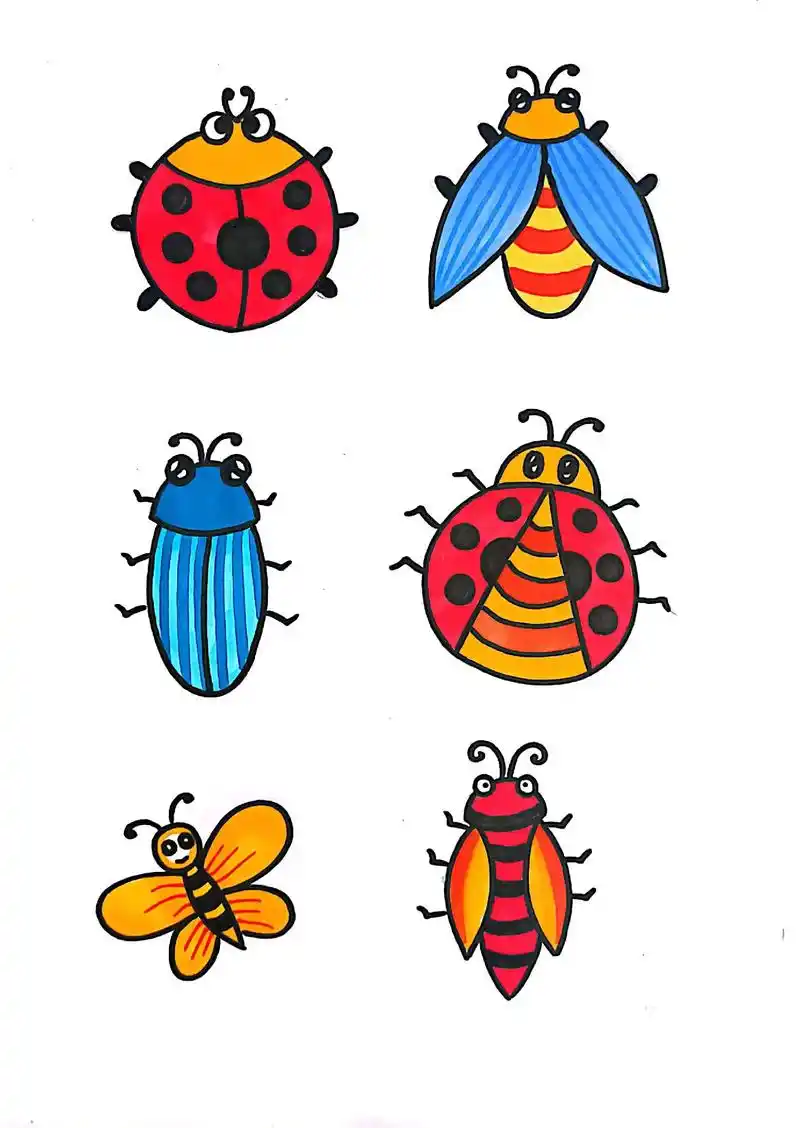 创意儿童画——《昆虫记》适合年龄:6-8岁 #简笔画 #跟着 - 抖音