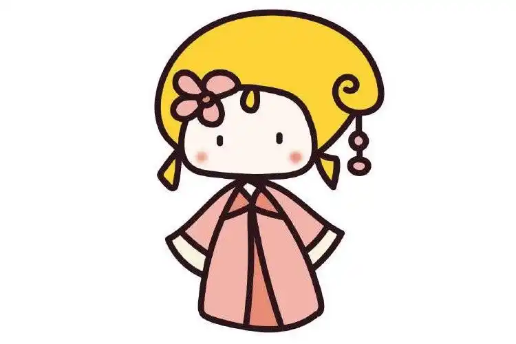 超可爱的中国娃娃,图片,简笔画-学笔画